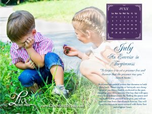 July Inspirational Desktop Calendar