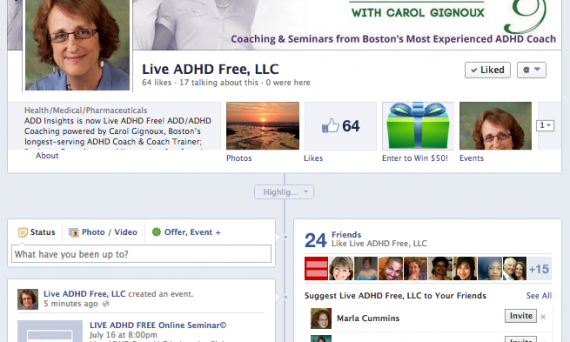 Live ADHD on Facebook